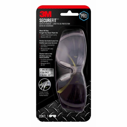 3M SecureFit 400 Eye Protection Glasses Perspective: back