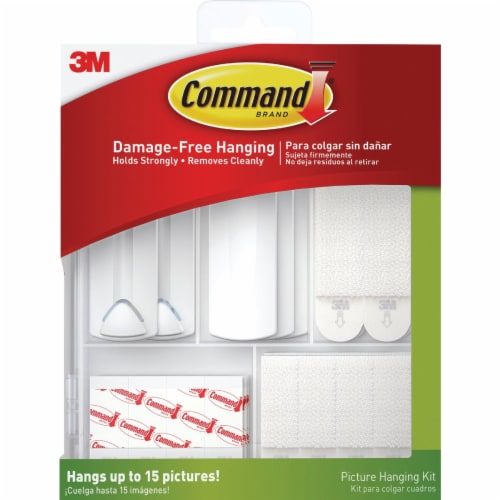 Command™ Damage-Free Picture Hanging Kit  - Clear/White Perspective: back