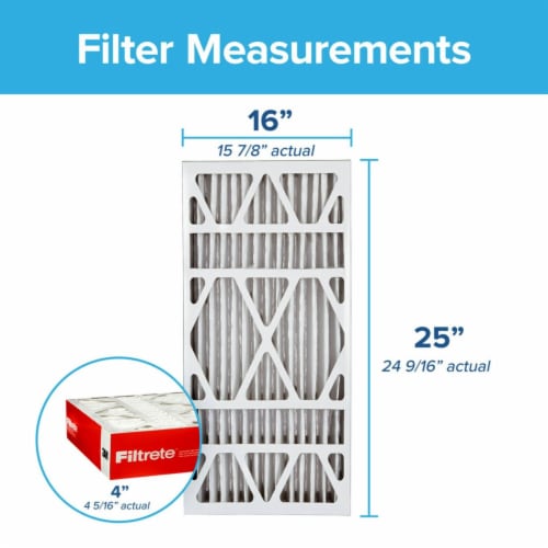Filtrete™ Allergen Reduction Deep Pleat Furnace AC Air Filter 1000 MPR Perspective: back