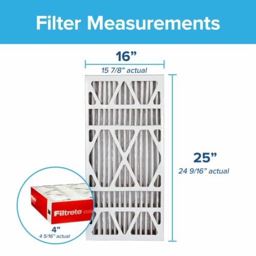 Filtrete™ Allergen Reduction Deep Pleat Furnace AC Air Filter 1000 MPR Perspective: back