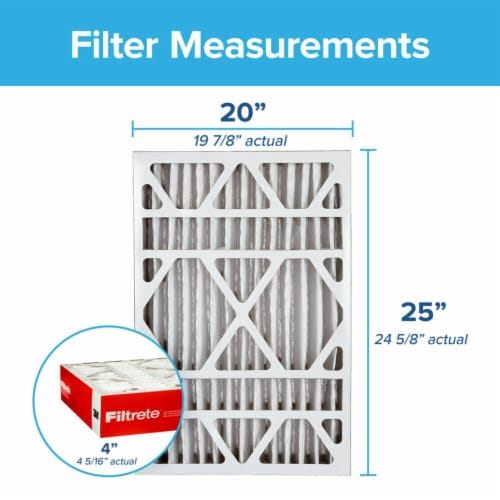 Filtrete™ Allergen Reduction Deep Pleat Furnace AC Air Filter 1000 MPR Perspective: back