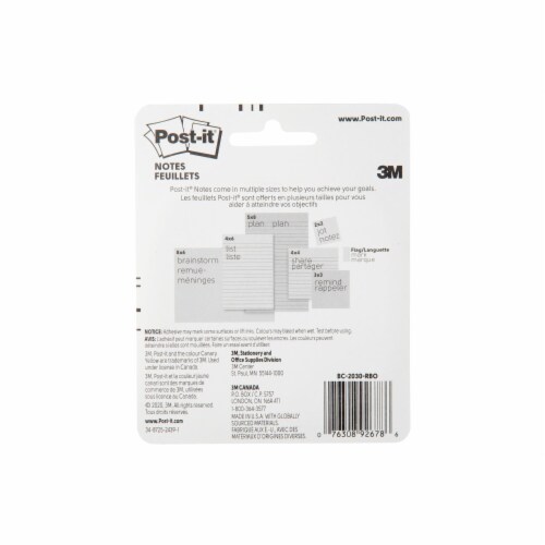 Post-it® Notes Rain or Shine Shape Pads - 2 Pack Perspective: back