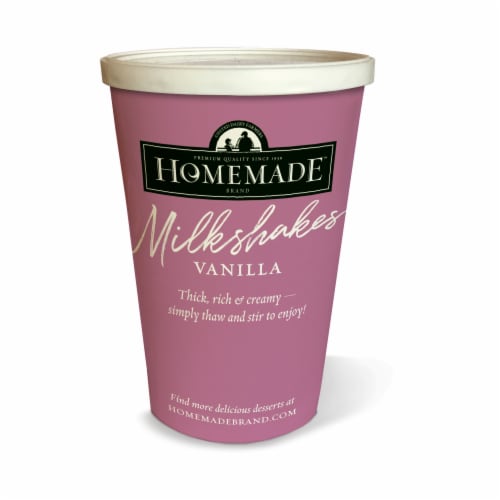 Homemade Brand Vanilla Milkshakes Perspective: back