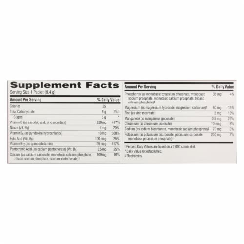Emergen-C Kidz 250mg Vitamin C Powder Perspective: back