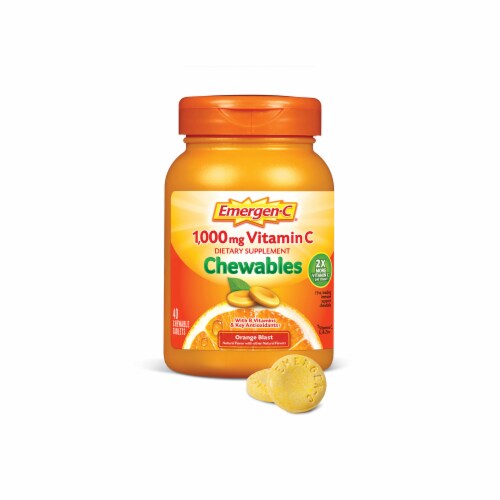 Emergen-C 1000mg Vitamin C Orange Blast Dietary Supplement Chewable Perspective: back