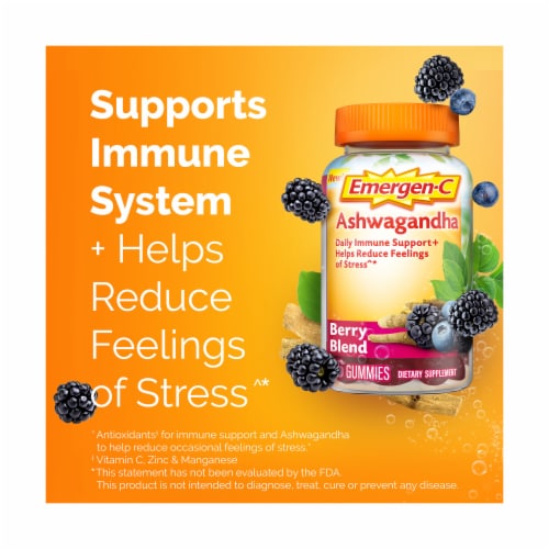 Emergen-C Vitamin C and Ashwagandha Gummies Perspective: back