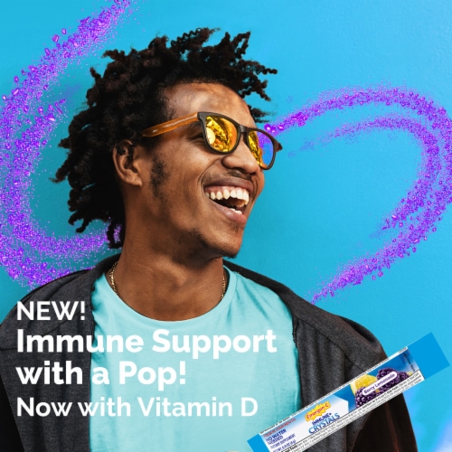 Emergen-C Immune plus On the Go Immune Support Supplement Berry Lemonade Flavored Crystals Perspective: back
