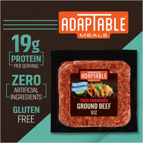 Adaptable Meals Taco Seasoned Ground Beef Perspective: back