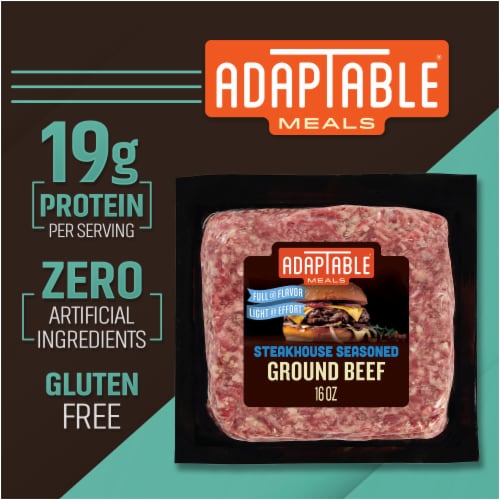 Adaptable Meals Steakhouse Seasoned Ground Beef Perspective: back