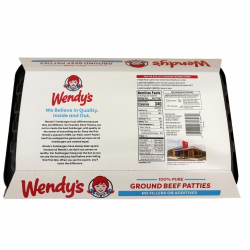 Wendy’s Ground Beef Patties (Exclusive To Kroger!) Perspective: back