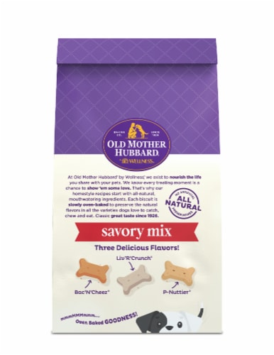 Old Mother Hubbard® Savory Mix Mini Baked Dog Biscuits Perspective: back