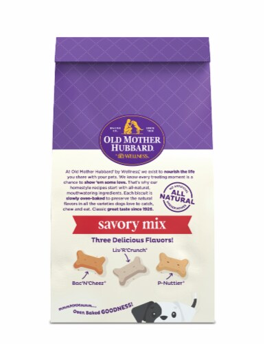 Old Mother Hubbard® Savory Mix Mini Baked Dog Biscuits Perspective: back