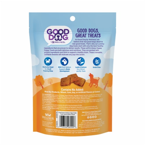 Good Dog® Happy Puppy Lamb & Salmon Treats Perspective: back