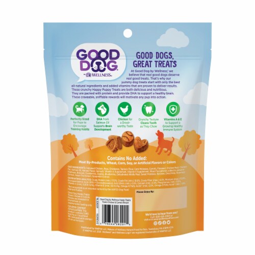 Good Dog Happy Puppy Crunchy Chicken & Carrots Dog Treats Perspective: back