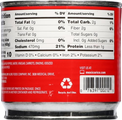 La Costena® Sliced Jalapeno Peppers Perspective: back