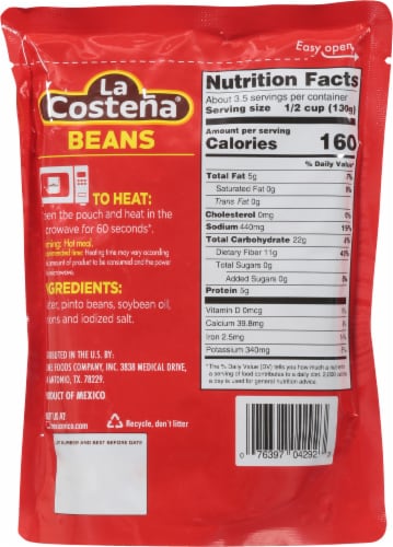 La Costena® Refried Pinto Beans Perspective: back