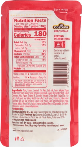 La Costena® Red Tamale Sauce Perspective: back