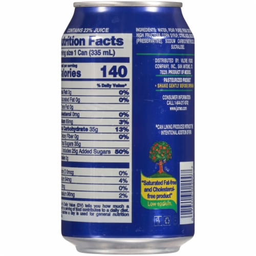 Jumex Pear Nectar Juice Perspective: back