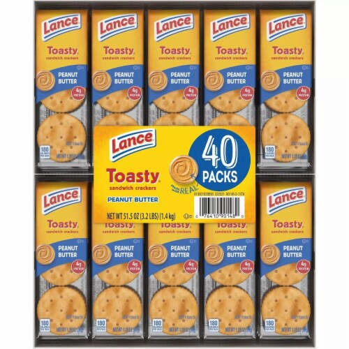 Lance Toasty Peanut Butter Sandwich Crackers (40 Count) Perspective: back