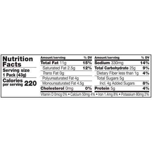 Lance® Toast Chee® Peanut Butter Sandwich Crackers Perspective: back