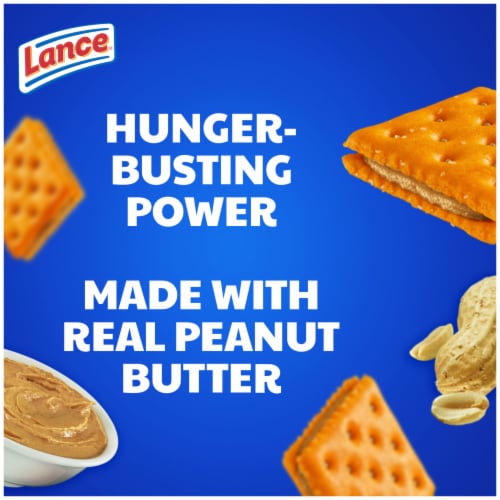 Lance Sandwich Crackers ToastChee Peanut Butter 10 Individual Packs Perspective: back