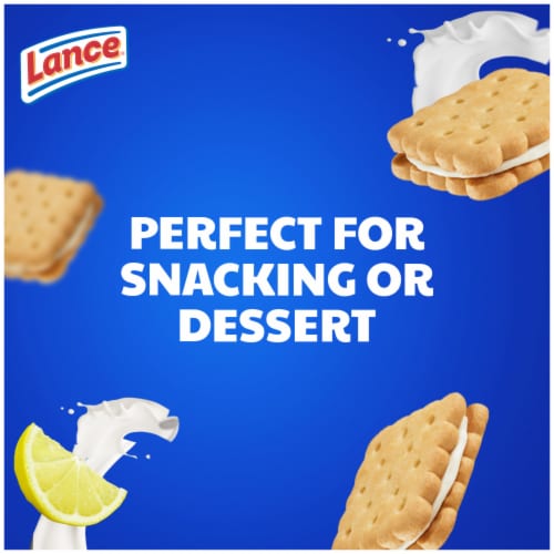 Lance Sandwich Cookies Nekot Lemon Creme 10 Individually Wrapped Packs Perspective: back