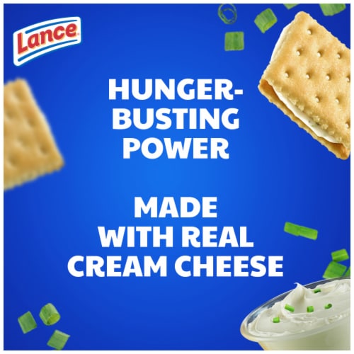 Lance Sandwich Crackers Captain's Wafers Cream Cheese And Chives 10 Packs Perspective: back