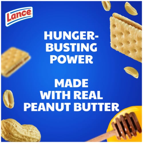 Lance Sandwich Crackers Captain's Wafers Peanut Butter And Honey 10 Packs Perspective: back