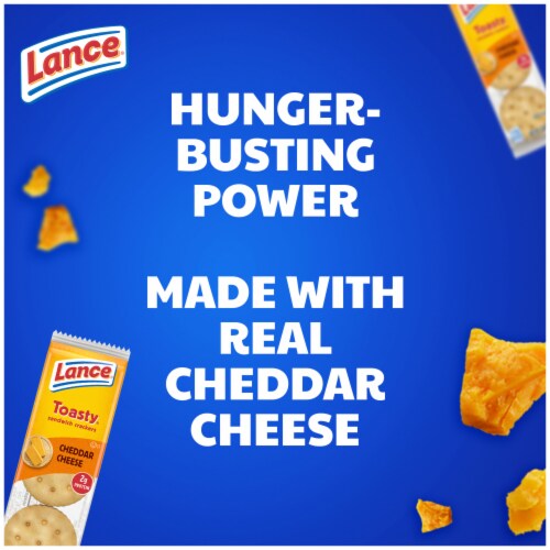 Lance Sandwich Crackers Toasty Cheddar 10 Individually Wrapped Packs Perspective: back