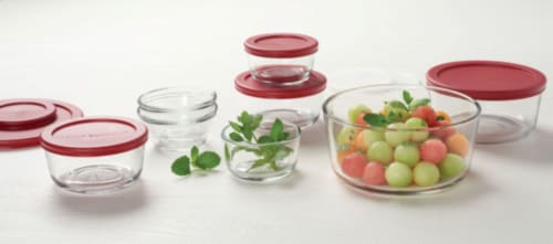 Anchor Hocking® Glass Storage Set 16 piece – Cherry Perspective: back