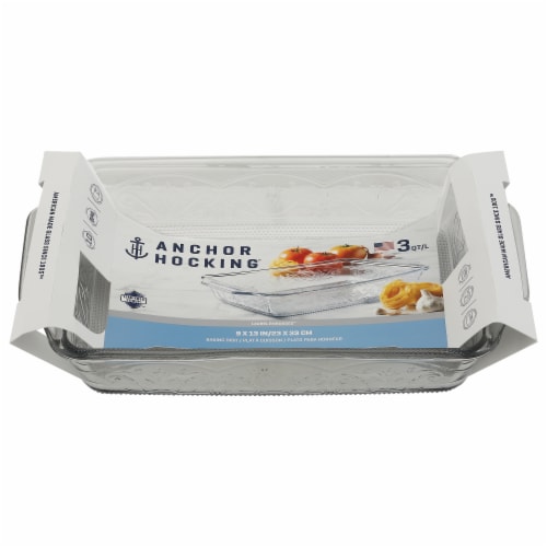 Anchor Hocking Laurel Embossed Bake Dish - Clear Perspective: back