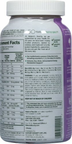 Nature's Bounty Kids Frozen Strawberry and Raspberry Multivitamin Gummies Perspective: back