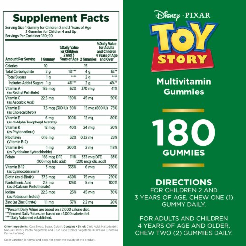 Nature's Bounty® Kids Toy Story 4 Multi Gummies Perspective: back