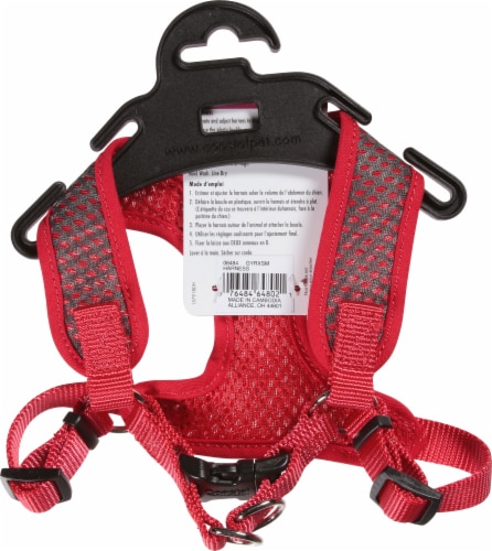 Animal Supply Company Coastal® Pet Sport Wrap Adjustable Harness - Grey & Red Perspective: back