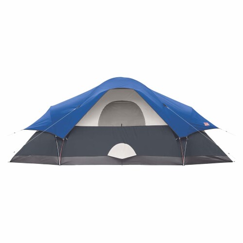 Coleman Red Canyon 8 Person 17 x 10 Foot Outdoor Large Family Camping Tent, Blue Perspective: back