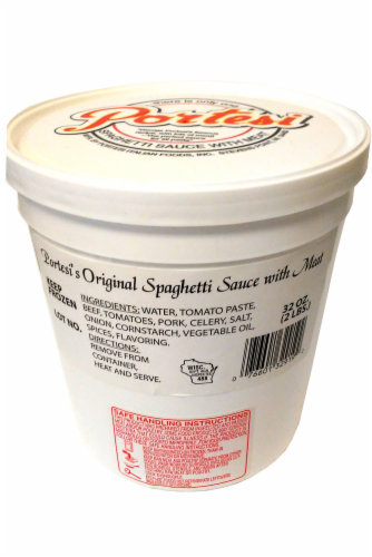 Portesi Spaghetti Sauce with Meat Frozen Meal Perspective: back