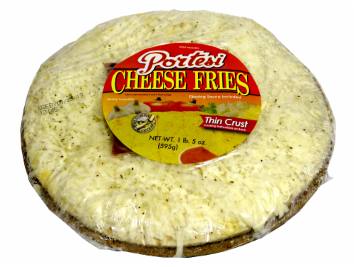 Portesi Cheese Fries Thin Crust Frozen Pizza Perspective: back