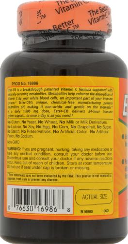 American Health Ester-C Capsules 500mg Perspective: back