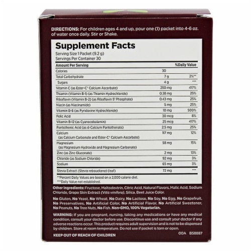 American Health Ester C Kid Stiks Grape Perspective: back