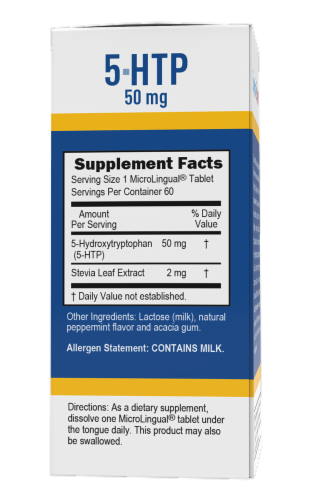 Superior Source 5-HTP Dissolving Tablets 50mg Perspective: back