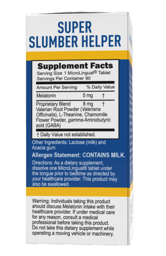 Superior Source Super Slumber Helper Instant Dissolve Tablets Perspective: back