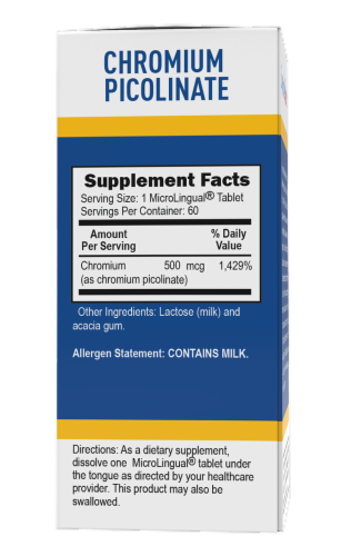 Superior Source Chromium Picolinate Tablets Perspective: back