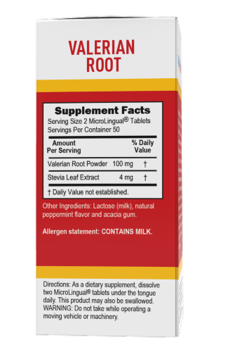 Superior Source Valerian Root Dissolving Tablets Perspective: back