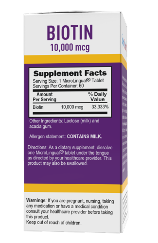 Superior Source Biotin Instant Dissolve Tablets 10000mcg Perspective: back