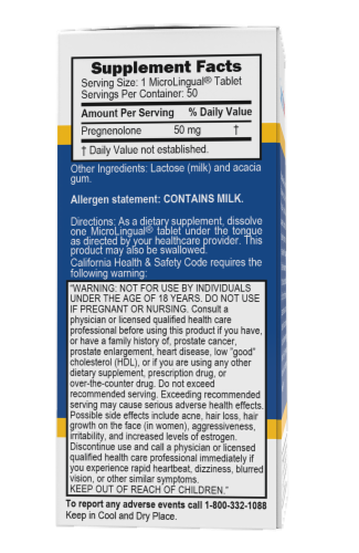 Superior Source Pregnenolone Tabs 50mg Perspective: back