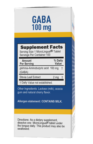 Superior Source GABA Instant Dissolve Tablets 100mg Perspective: back