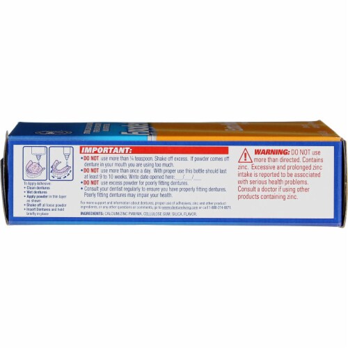 Fixodent Extra Hold Denture Adhesive Powder Perspective: back