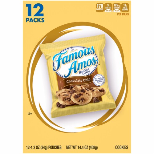Famous Amos® Chocolate Chip Bite Size Cookies Perspective: back
