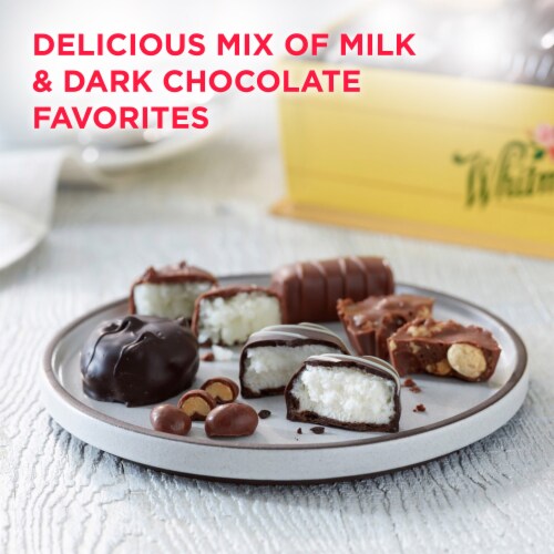 WHITMAN'S SAMPLER Valentine's Day Assorted Milk & Dark Chocolate Candy Gift Box Perspective: back