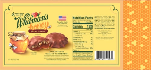 Whitman's® Honey Pecan Crowns Candy Box Perspective: back